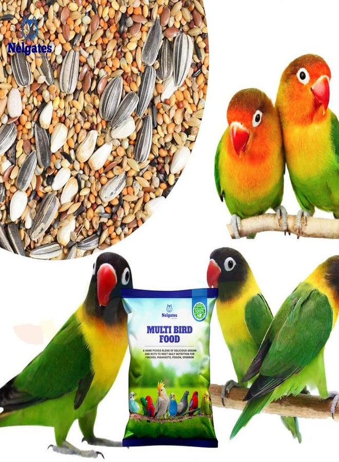 Nelgates Multi Bird Food | Premium Blend for Lovebirds, Cockatiels, Conures, Parrots, Cockatoos & Sparrows | Provides Energy & Essential Support 1kg - Image 5